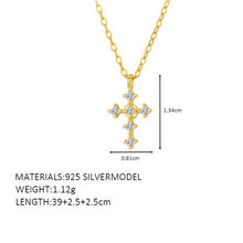 Cargar imagen en el visor de la galería, CADENA CRUZ 6 ZIRCONIAS