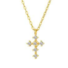 Cargar imagen en el visor de la galería, CADENA CRUZ 6 ZIRCONIAS