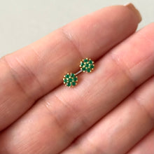 Cargar imagen en el visor de la galería, PIERCING MINI FLOR VERDE