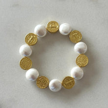Cargar imagen en el visor de la galería, PULSERA SAN BENITO PERLAS