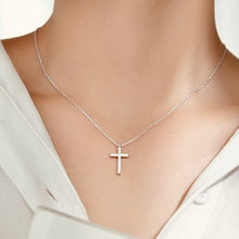 Cargar imagen en el visor de la galería, CADENA CRUZ PLATEADA