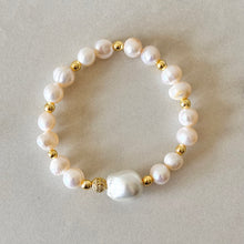 Cargar imagen en el visor de la galería, PULSERA PERLAS Y BARROCA*