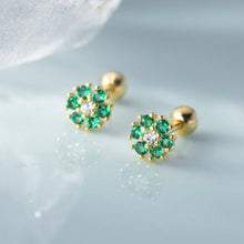 Cargar imagen en el visor de la galería, PIERCING MINI FLOR VERDE
