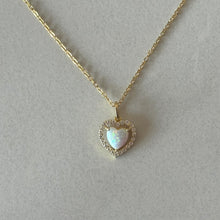 Cargar imagen en el visor de la galería, CADENA CORAZÓN ÓPALO