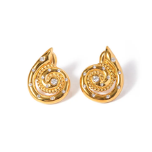Cargar imagen en el visor de la galería, ARETES NAUTILUS BRILLO