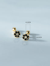 Cargar imagen en el visor de la galería, PIERCING MINI FLOR NEGRO