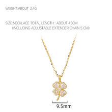 Cargar imagen en el visor de la galería, CADENA TRÉBOL ZIRCONIA