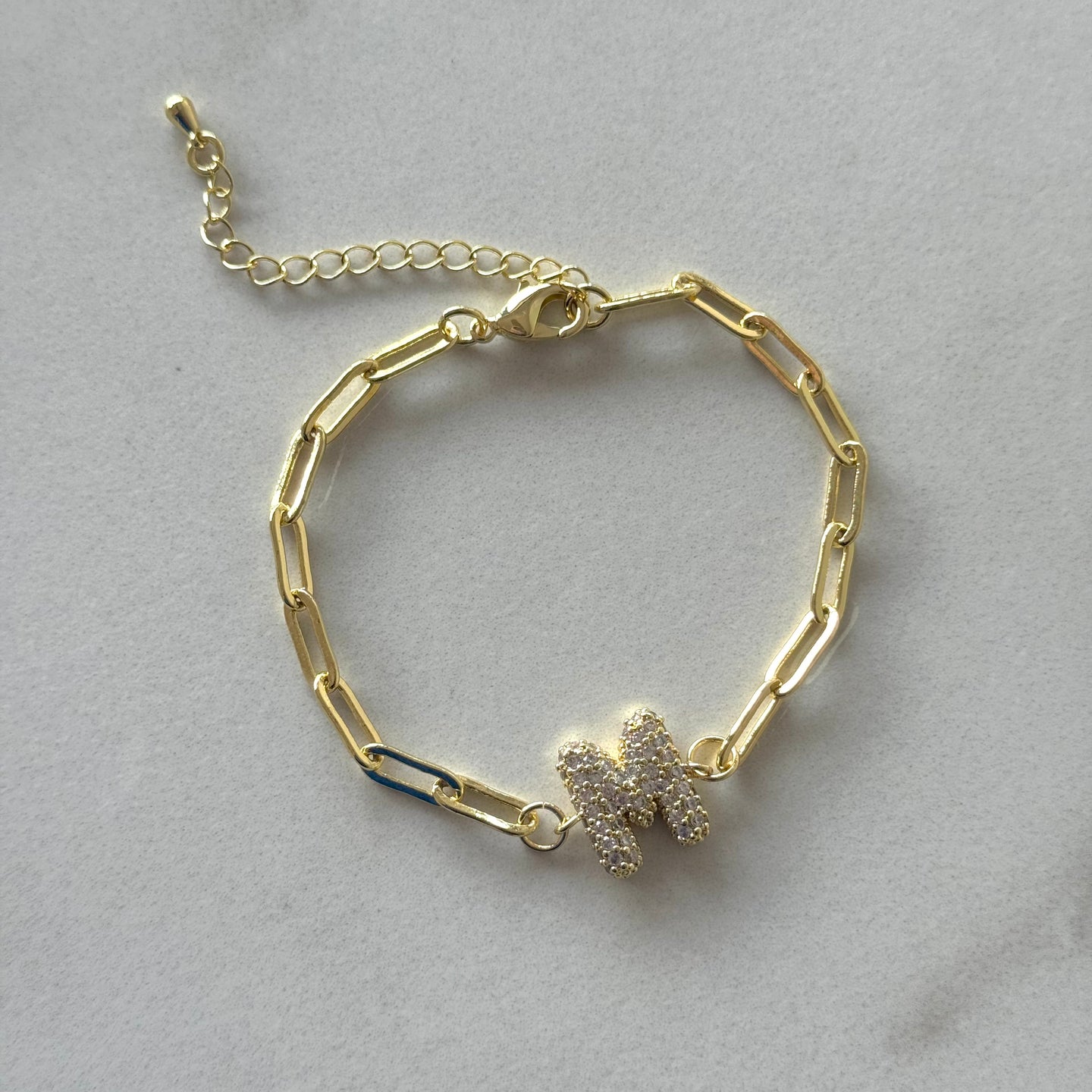 PULSERA INICIAL PAPER CLIP