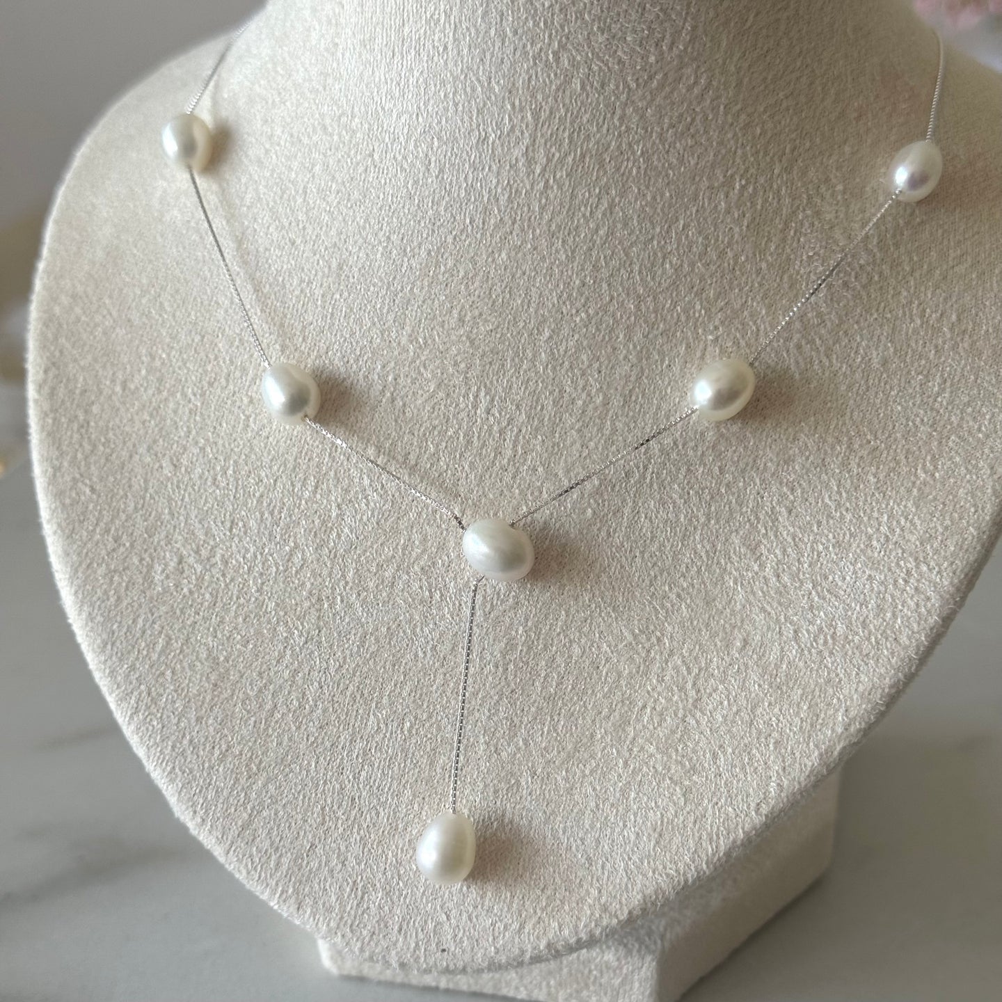 CADENA LARIAT PERLAS
