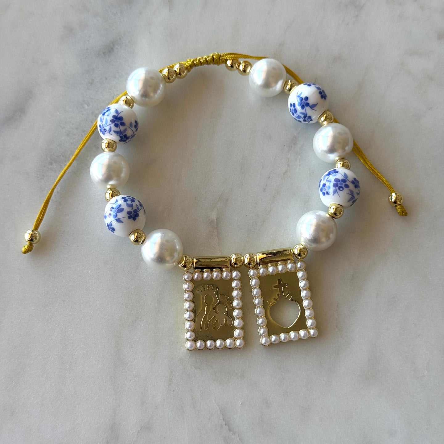 PULSERA FE Y FLORES