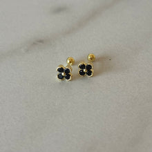 Cargar imagen en el visor de la galería, PIERCING FLOR 4 PÉTALOS BLACK

