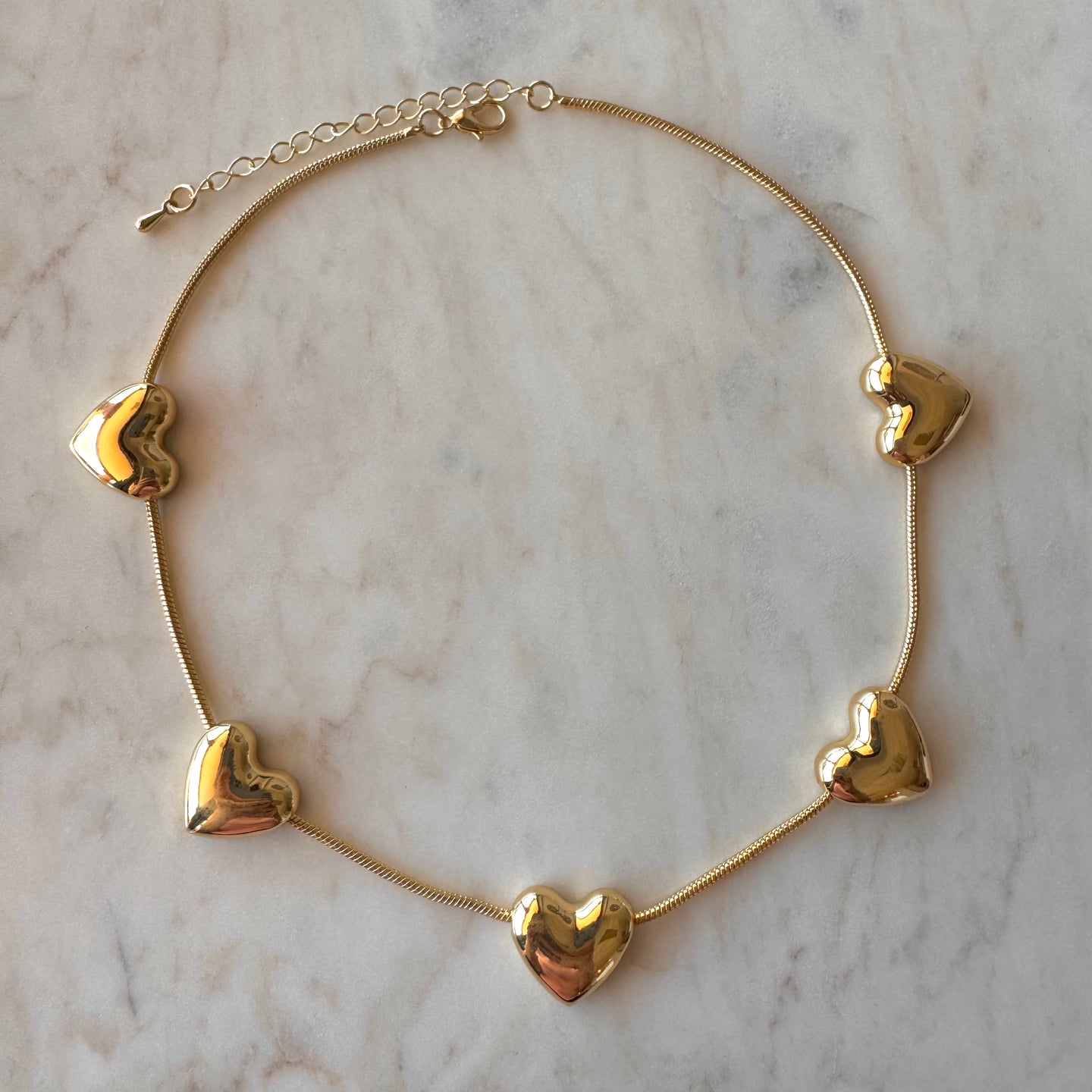 CADENA SNAKE CORAZONES
