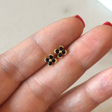 Cargar imagen en el visor de la galería, PIERCING FLOR 4 PÉTALOS BLACK
