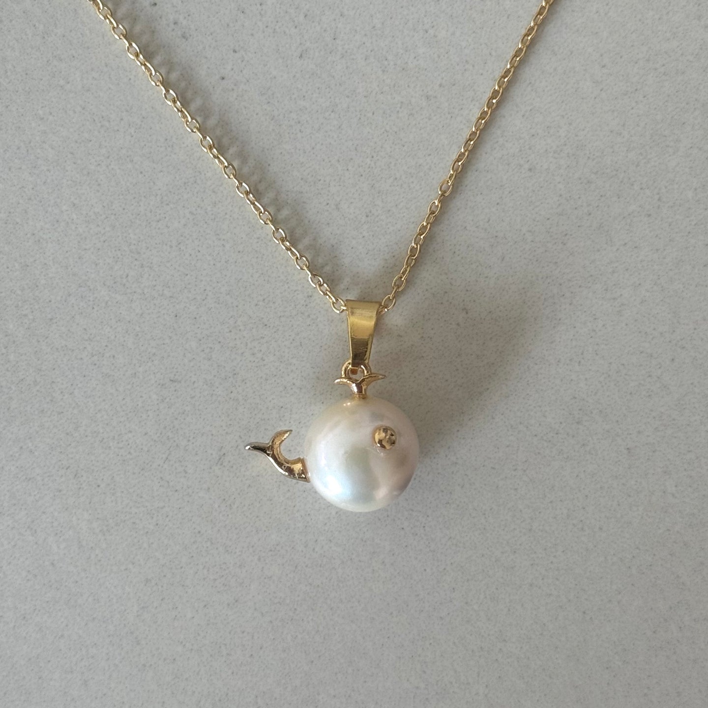 CADENA BALLENA PERLA