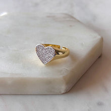 Cargar imagen en el visor de la galería, ANILLO CORAZÓN BRILLANTE
