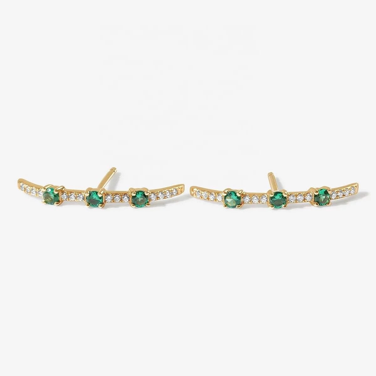 ARETES BARRA CON ESMERALDAS